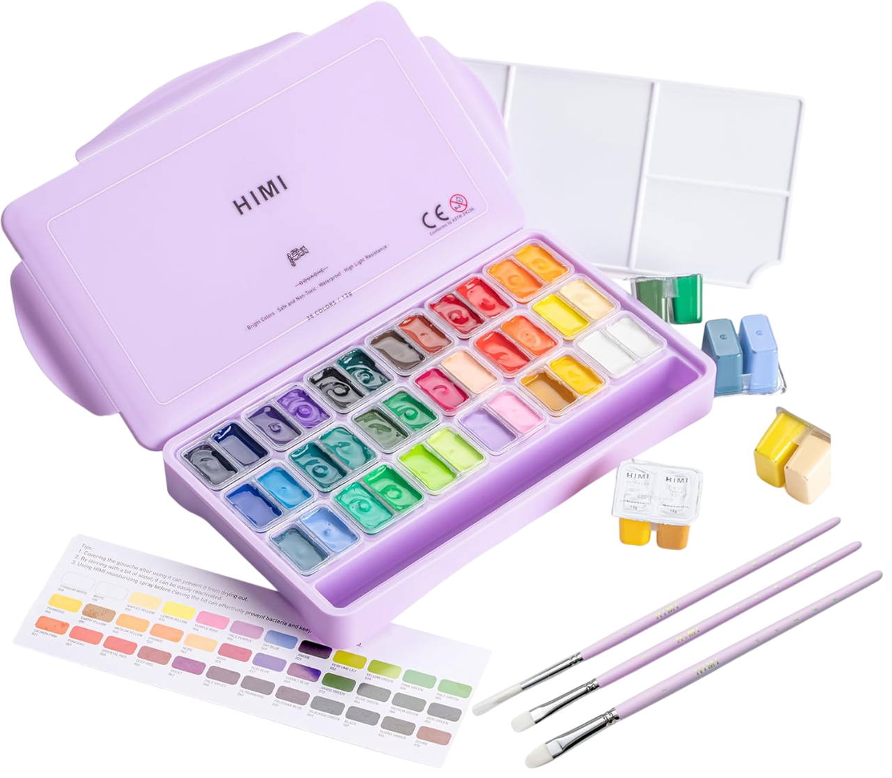 Twin Cup Jelly Gouache Paint Set 36 Colors