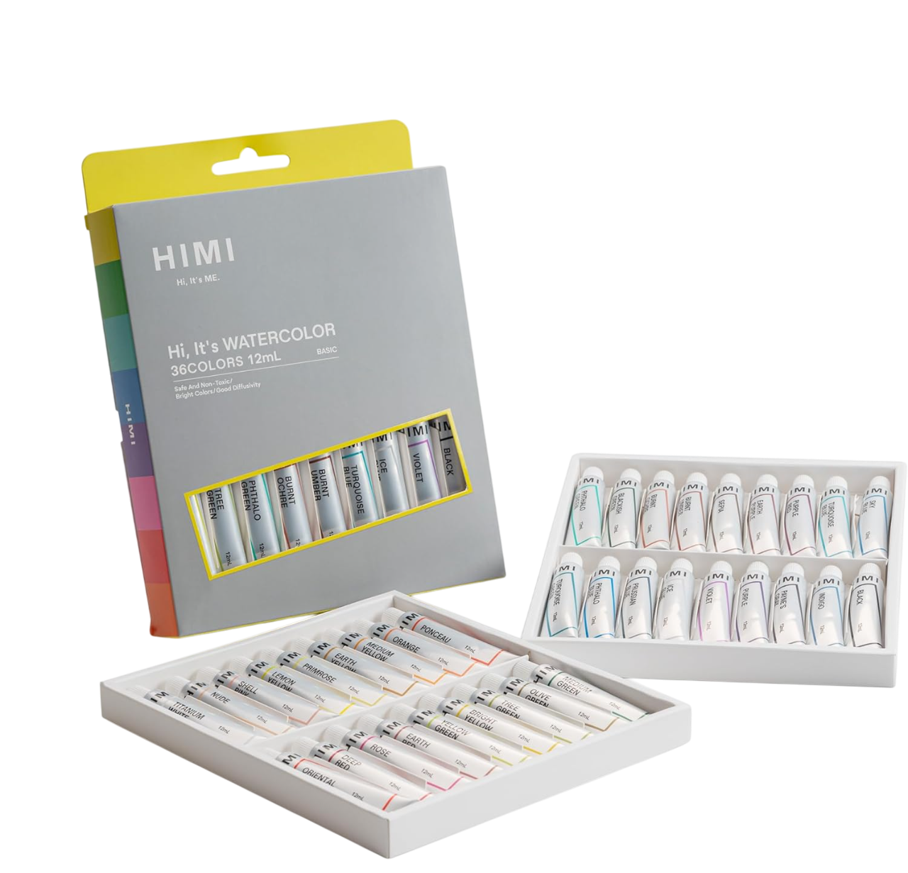 Himi Watercolor Paint Tube Set 36 Colors