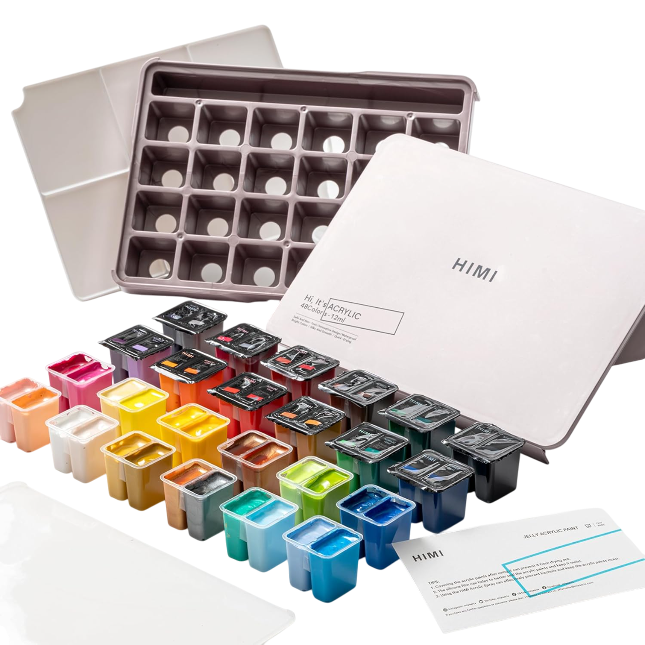 Twin Cup Jelly Acrylic Paint Set 48 Colors