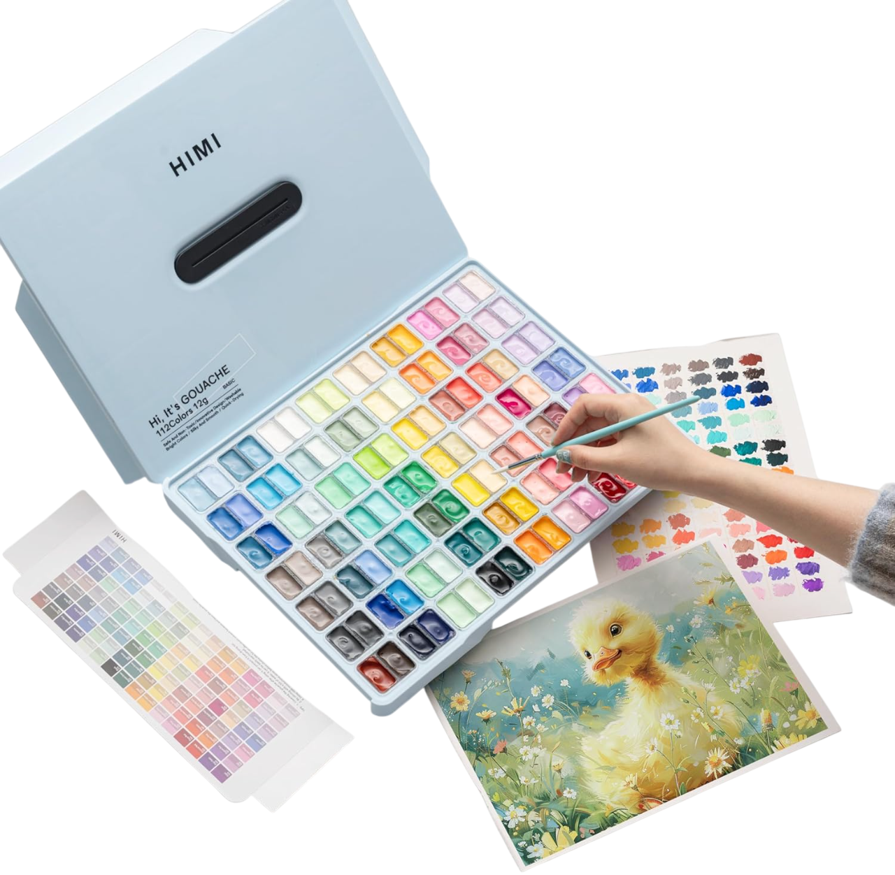 Twin Cup Jelly Gouache Paint Set 112 colors by Himi